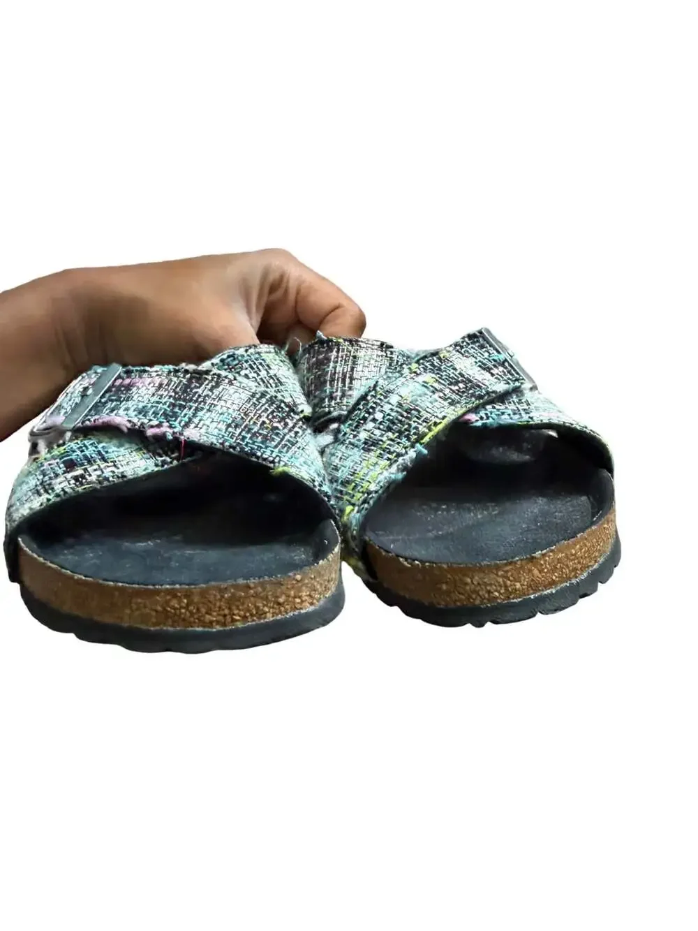 Birkenstock Siena Multicolor Festive Weave Criss Cross Sandals